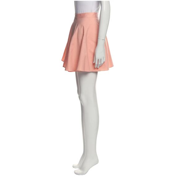 Alice + Olivia Pale Peach Pastel Pink/Coral Pleated Mini Skirt - Picture 10 of 12